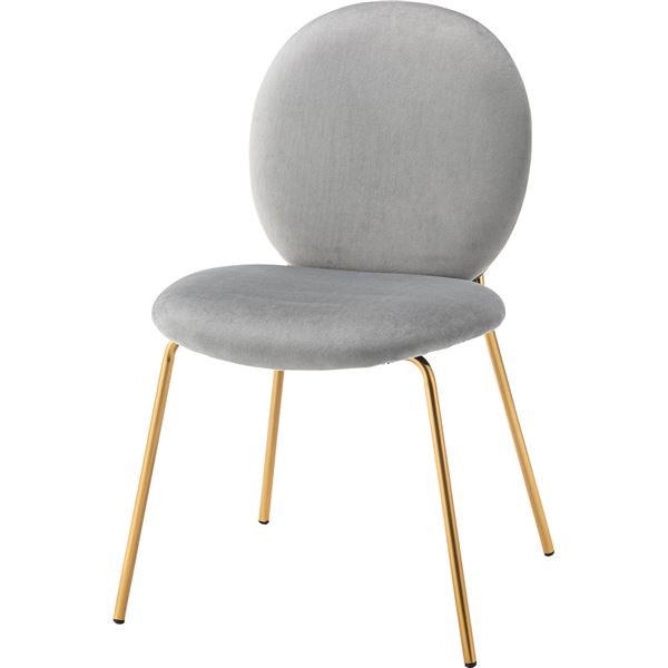 パーソナルチェア 約幅49×奥行53×高さ76×座面高43cm グレー スチール リビング ダイニング インテリア家具 組立式