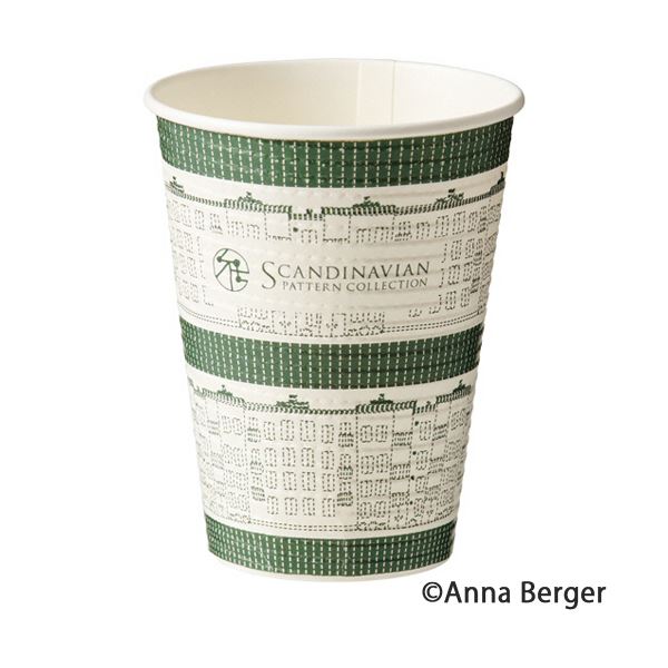 【送料無料】サンナップ エンボスカップ グリーン House340ml(12オンス) 1セット(1250個:25個×50パック)