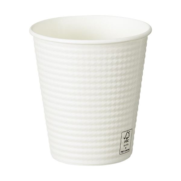 【送料無料】サンナップ エンボスカップ ホワイト210ml(7オンス) 1セット(1500個:50個×30パック)
