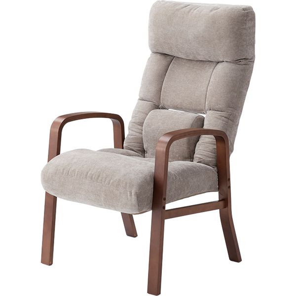 腰楽高座椅子 ベージュ （約W56×D57~96×H90~103×SH38cm） 組立式