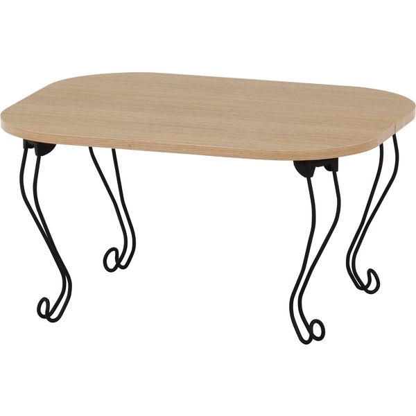 ねこ脚テーブル ナチュラル（木目） 組立品【代引不可】