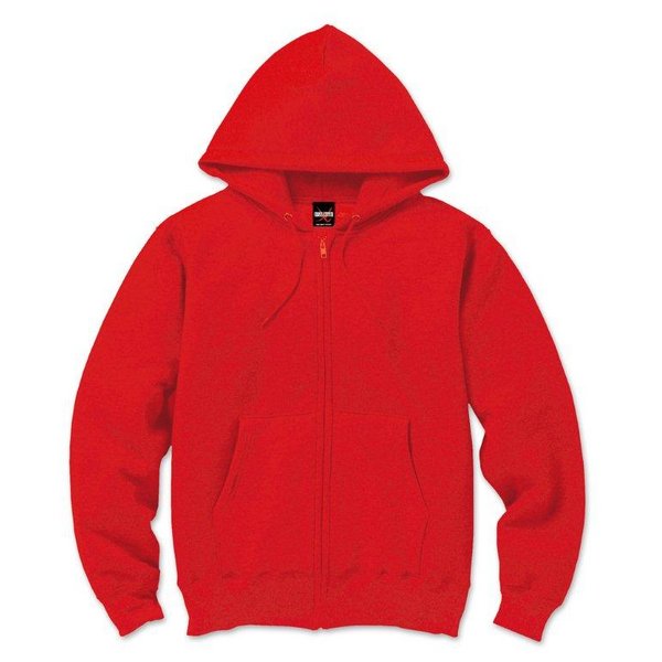 裏起毛 フルジップ パーカー Sサイズ レッド 12.5oz ヘビーウェイト 綿混 コットン混 保温力抜群 男女兼用