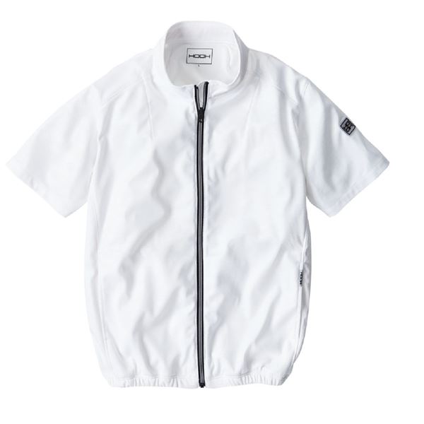 村上被服 HOOH 半袖ニットブルゾン V771 ホワイト サイズ：3L 服単品 〔バッテリー・ファン・ケーブル..
