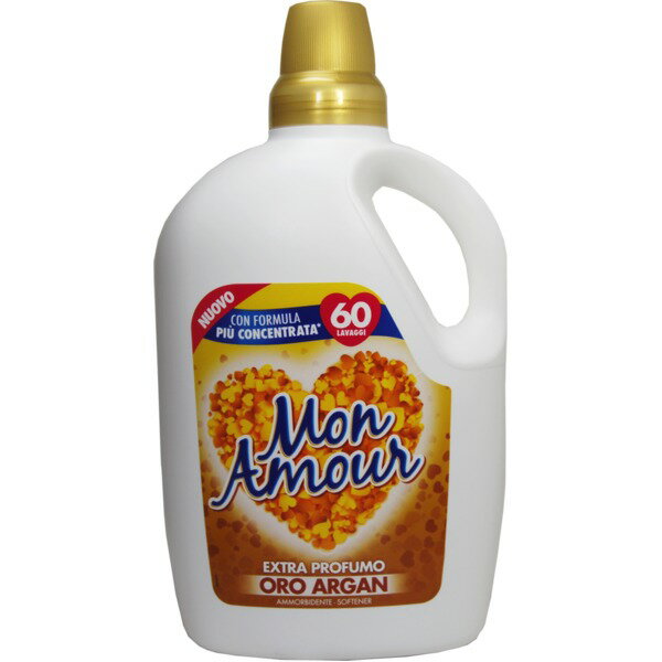 イタリア製 柔軟仕上剤/洗濯用品 【ゴールドアルガン】 3L×4本セット 『モナムール』 〔洗濯用品 ラン..