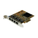 【送料無料】StarTech.com ギガビットイーサネット4ポート増設PCI Express対応ネットワークLANアダプタカードST1000SPEX43 1個