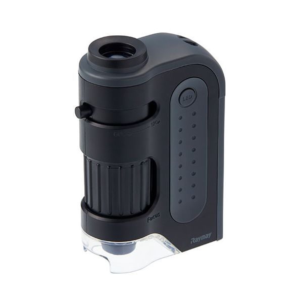 レイメイ藤井 ハンディ顕微鏡ZOOM 手軽に持ち歩きできる 倍率60〜120倍・UVライト・ストラップ付属 ブ..