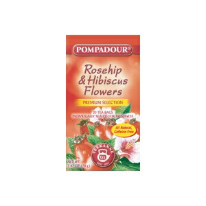 ポンパドールプレミアム ローズヒップ＆ハイビスカスフラワー 20ティーバッグ3個セット【代引不可】