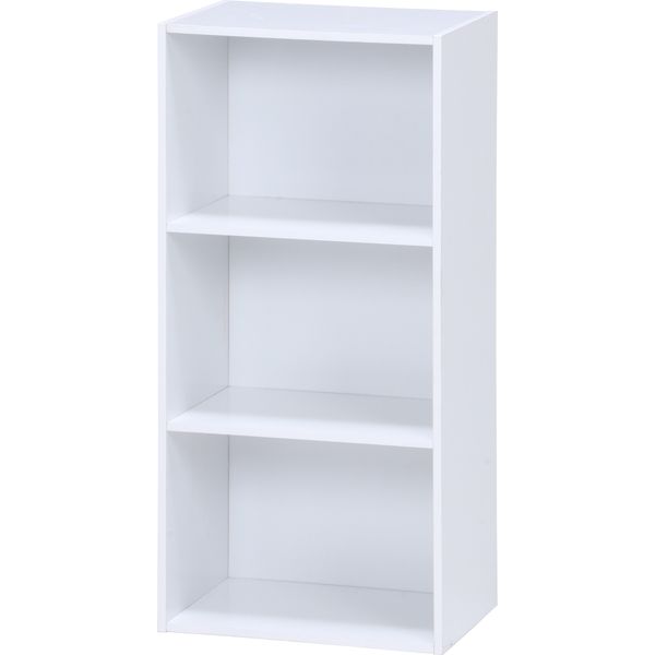 カラーボックス 3段 ホワイト 組立品【代引不可】