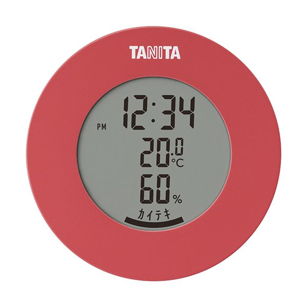 タニタ デジタル温湿度計 ピンク TT-585PK 1個