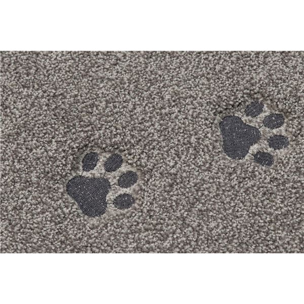 ラグタスNIKUKYU タイルラグ てくてく肉球 GRY グレー 【約50×50cm／10枚セット】