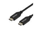 【送料無料】StarTech.com USB2.0ケーブル TypeC(オス)-TypeC(オス) 3m ブラック USB2CC3M1本