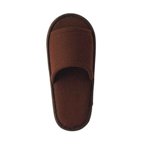 【送料無料】（まとめ） TANOSEEソフトニットスリッパ 子ども用 ブラウン 1パック（5足） 足サイズ：約..