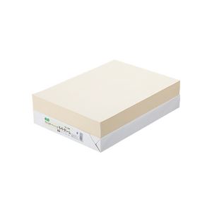 （まとめ） TANOSEE αエコカラーペーパーII B4 ライトクリーム 1冊（500枚） 【×5セット】