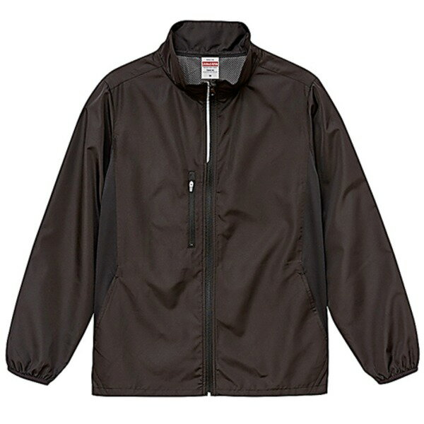 スタンドジップ ジャケット ブラック L シャカシャカと音がしない 撥水 ＆ 防風加工 リフレクター 裏地付 防寒着 上着