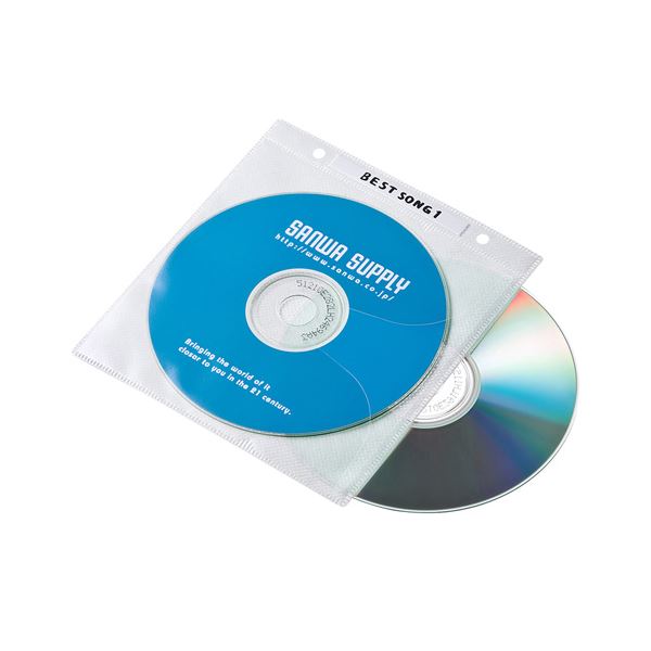 (まとめ)サンワサプライ DVD・CD不織