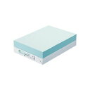 (まとめ) TANOSEE αエコカラーペーパーII B4 ライトブルー 1冊(500枚) 【×5セット】(2)