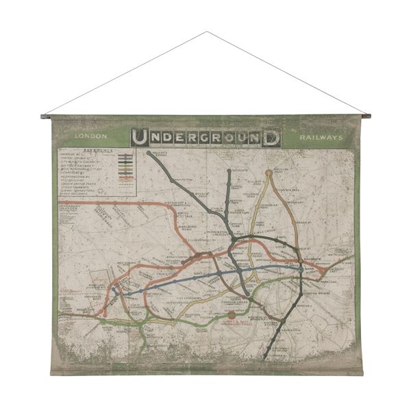 タペストリー 壁掛け 幅162cm 路線図 ART-119A 天然木 杉 ポリエステル インテリア雑貨 店舗 ショップ ..