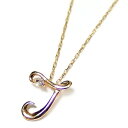 【送料無料】イニシャル ネックレス ダイヤモンド ネックレス 一粒 0.01ct K18 ゴールド 文字 T ダイヤネックレス ペンダント