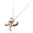 【送料無料】イニシャル ネックレス ダイヤモンド ネックレス 一粒 0.01ct K18 ゴールド 文字 K ダイヤネックレス ペンダント