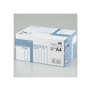 （まとめ） TANOSEE αエコカラーペーパーII A4 ライトブルー 業務用パック 1箱（5000枚：500枚×10冊） 【×10セット】