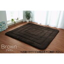 【送料無料】ラグマット/こたつ敷布団 【ブラウン 約190×240cm】 国産固綿40mm使用 マイクロファイバー地 ふっくら敷 騒音軽減 〔リビング〕【代引不...
