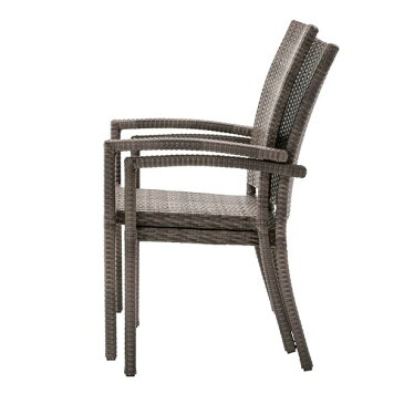 【送料無料】メッシュ柄ダイニングチェア/リビングチェア 【肘付き】 座面高41.5cm NRS-430C