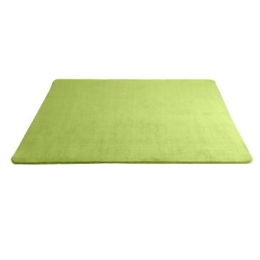 【送料無料】低反発 ラグマット/絨毯 【Sサイズ 130×190cm/グリーン】 高密度マイクロファイバー 遮音性能 『リウル』【代引不可】