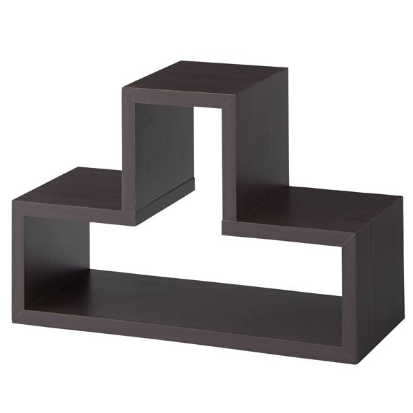 収納棚 リビング収納 幅54cm ブラウン トツゾー パズルラック デザイン収納棚 リビング ダイニング イ..