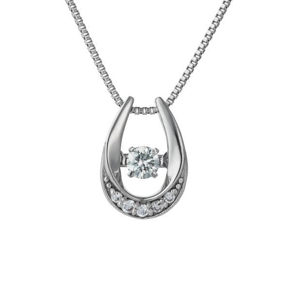 ダンシングストーンペンダント/ネックレス【プラチナ900・天然ダイヤモンド0.05】SSD-0340Pt