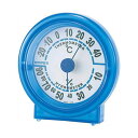 (まとめ)EMPEX 温度・湿度計 シュクレ温度・湿度計 TM-5526 クリアブルー【×5セット】(2)