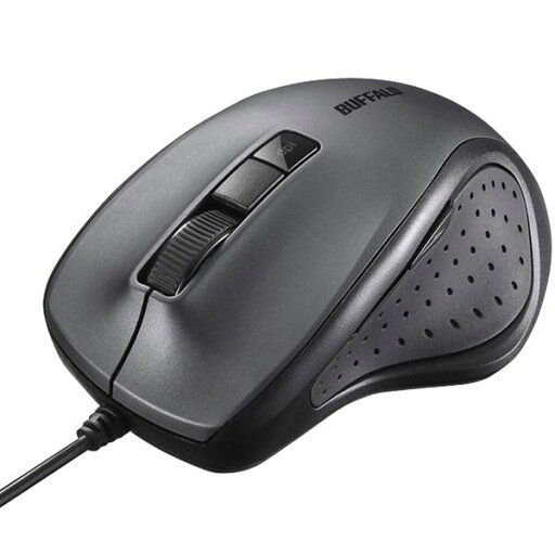 バッファロー(サプライ) 有線BlueLED光学式マウス 静音/5ボタン/DPI切り替えボタン ブラック BSMBU300BK バッファロー(サプライ) 有線BlueLED光学式マウス 静音/5ボタン/DPI切り替えボタン ブラック BSMBU300BK