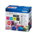 ■商品内容ブラザーインクカートリッジ 4色パック LC111-4PK■商品スペック●対応機種：DCP‐J552N／J752N／J952N／J557N／J757N・DCP‐J957N・MFC‐J720D／J720DW／J820DN／J820DWN／J870N・MFC‐J890DN／J890DWN／J980DN・MFC‐J980DWN／J877N／J727D／J727DW・MFC‐J827DN／J827DWN／J897DN／J897DWN／J987DN・MFC‐J987DWN●種別：純正■送料・配送についての注意事項●本商品の出荷目安は【1 - 4営業日　※土日・祝除く】となります。●お取り寄せ商品のため、稀にご注文入れ違い等により欠品・遅延となる場合がございます。●本商品は仕入元より配送となるため、沖縄・離島への配送はできません。[ LC111-4PK ]