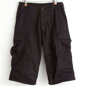アメリカ軍 BDU クロップド カーゴパンツ 迷彩服 Mサイズ ブラック 7分丈 リップストップ レプリカ ミリタリーパンツ アメリカ軍 BDU クロップド カーゴパンツ 迷彩服 Mサイズ ブラック 7分丈 リップストップ レプリカ ミリタリーパンツ