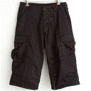 【送料無料】アメリカ軍 BDU クロップドカーゴパンツ /迷彩服パンツ 【 XSサイズ 】 リップストップ ブラック 【 レプリカ 】(4)