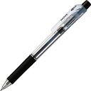 (まとめ) TANOSEE ノック式油性ボールペン ロング芯タイプ 0.5mm 黒 1セット(10本) 【×5セット】(3)