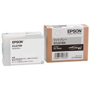 (まとめ) エプソン EPSON インクカートリッジ ライトグレー ICLGY89 1個 【×3セット】 (まとめ) エプソン EPSON インクカートリッジ ライトグレー ICLGY89 1個 【×3セット】
