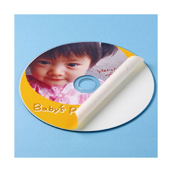 （まとめ）サンワサプライ インクジェットDVD／CDラベル（内径24mm・マット） LB-CDR002N【×10セット】