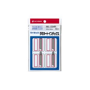(まとめ) ニチバン マイタック(R) ラミネートインデックス 保護フィルム付 ML-234R 赤枠 1P入 【×10セット】 (まとめ) ニチバン マイタック(R) ラミネートインデックス 保護フィルム付 ML-234R 赤枠 1P入 【×10セット】