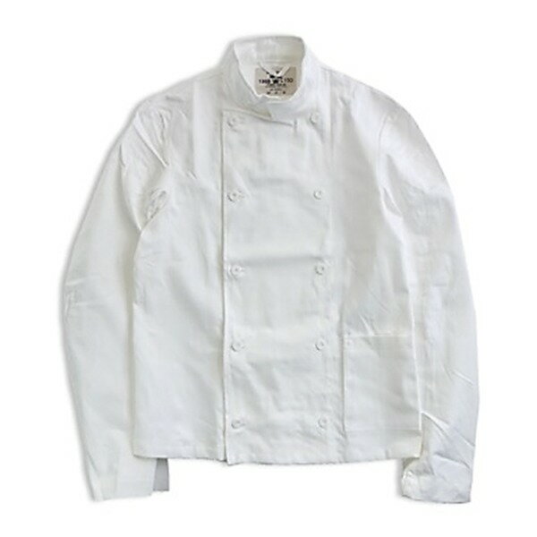 スウェーデン軍 放出 コック ジャケット 52 L相当 ホワイト 未使用 デッドストック ポリコットン ミリ..