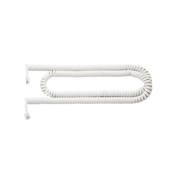 (まとめ) MCO 受話器用カールコード 1m クロス結線 白 DC-J410/WH 【×5セット】