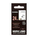 【送料無料】（まとめ） カシオ CASIO ネームランド NAME LAND マグネットテープ 24mm×1.5m 白／黒文字 XR-24JWE 1個 【×3セット】