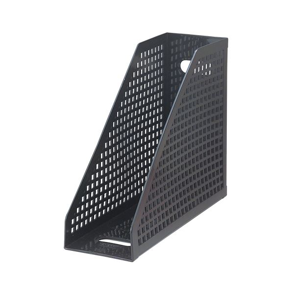 （まとめ） シスボックス A4判フリー（収納幅98mm） SBX-87-60 黒 1個入 【×3セット】(3)