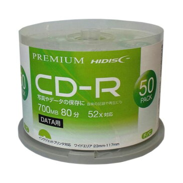 【送料無料】(まとめ)PREMIUM HIDISC 高品質 CD-R 700MB 50枚スピンドル データ用 52倍速対応 白ワイドプリンタブル HDVCR80GP50【×3セット】