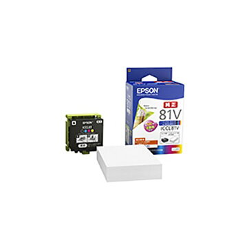 【送料無料】(業務用3セット) 【純正品】 EPSON エプソン インクカートリッジ 【ICCL81V インク+ 写真用紙 L-100Pセット】