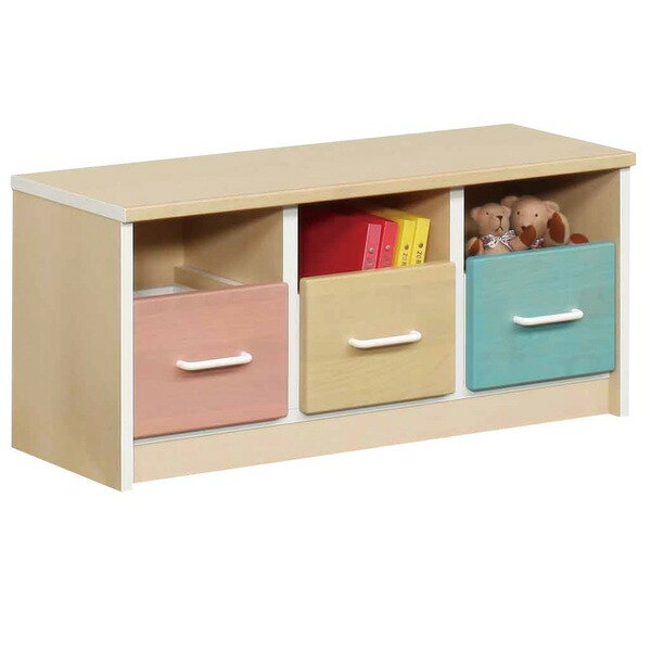 オープンローチェスト 子供用 幅90cm 引き出し収納付き ナチュラル 木製 日本製 ANJU あんじゅ 子供部..