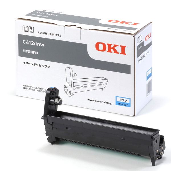 (まとめ) 【純正品】 OKI DR-C4DC イメージドラム シアン 【×3セット】