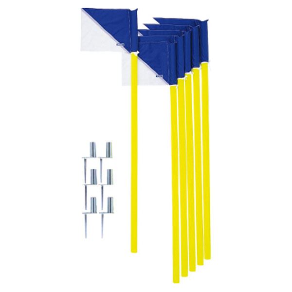 【モルテン Molten】 コーナーフラッグDX/サッカー用品 【6本セット】 パイプ：直径43mm×160cm フラッグ：39×29.5cm