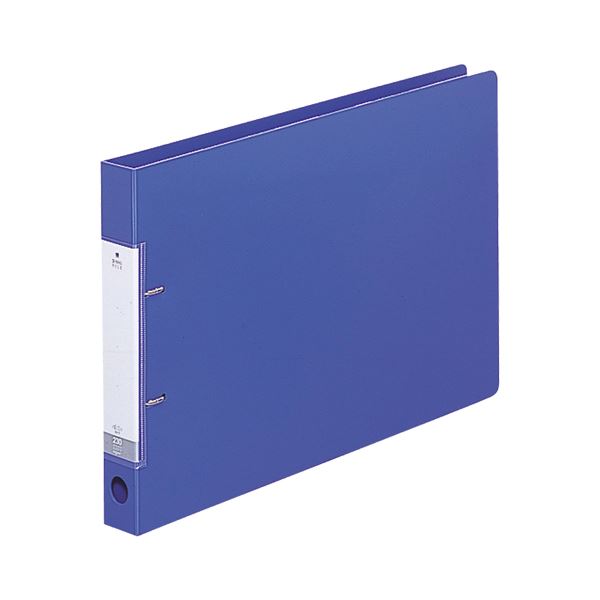 【送料無料】(まとめ) リヒトラブ リクエスト D型リングファイル B4ヨコ 2穴 230枚収容 背幅34mm 青 G2..