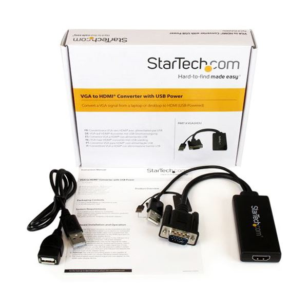 StarTech.com VGA-HDMI変換アダプター（USBオーディオ＆バスパワー対応） ポータブルアナログRGB（VGA） VGA2HDU 1個 2