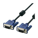 (まとめ)エレコム RoHS準拠D-sub15ピン(ミニ)ケーブル ブラック 5m CAC-50BK/RS 1本【×10セット】(2)